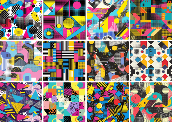80S Retro Pattern: Elevate Your Digital Brand