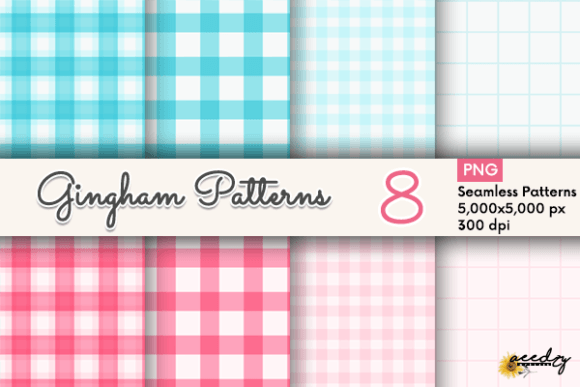 Aqua and Hot Pink Gingham: A Versatile Digital Asset for Modern Design
