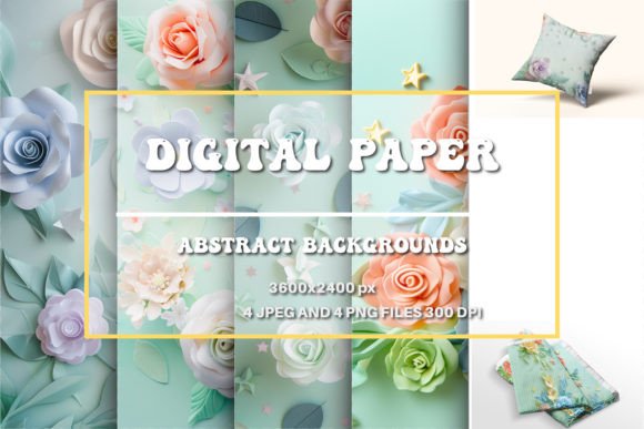 Digital Paper Pastel and Flowers Light G: A Versatile Solution for Creative Projects