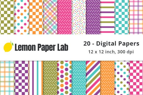 Elevating Digital Craftsmanship with Bright Summer Simple Check Backgrounds from the Floral Dreams Collection
