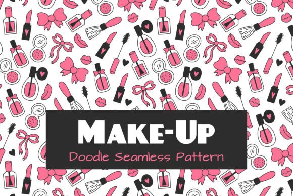 Make-Up Doodle Seamless Pattern for Creative Projects