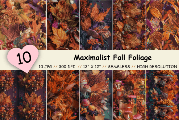 Maximalist Fall Foliage Pattern Seamless: A Creative Resource for Every Project