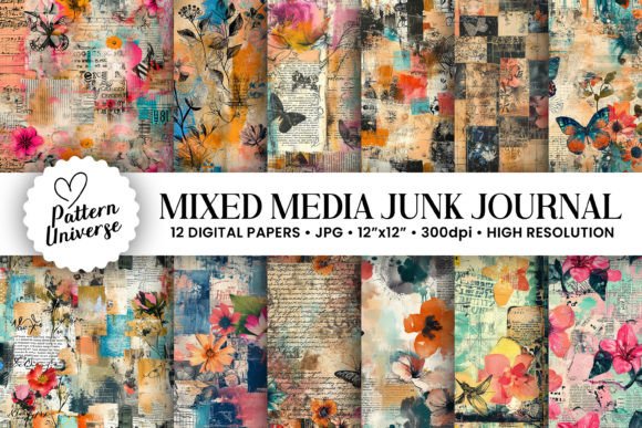 Mixed Media Junk Journal Papers