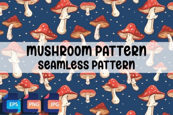 Mushroom Seamless Pattern: A Whimsical Design Asset