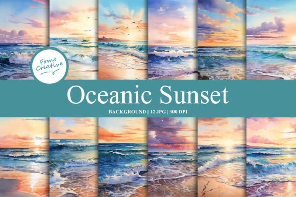 Oceanic Sunset Backgrounds: Elevating Your Digital Creations with Natural Beauty