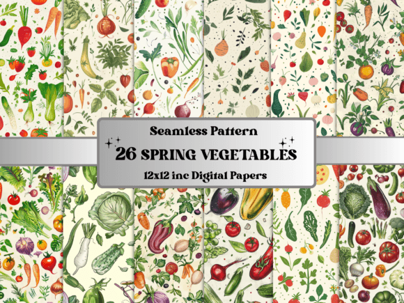 Seamless Spring Vegetables Pattern Paper: A Guide to Smart Digital Crafting