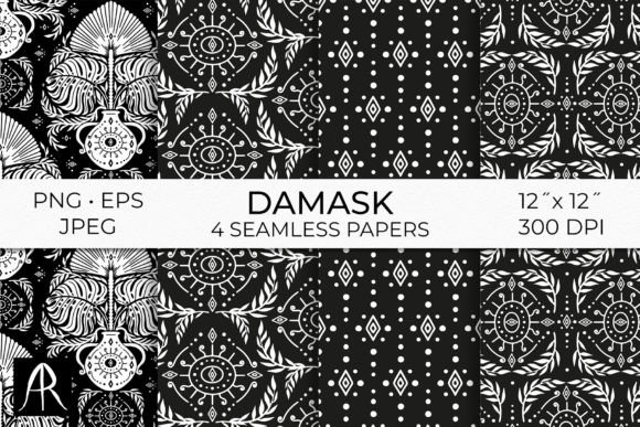 The Resurgence of Esoteric Black and White Damask Pattern in Modern Creative Workflows