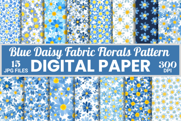 Unlocking Creativity with the Blue Daisy Fabric Florals Pattern Bundle