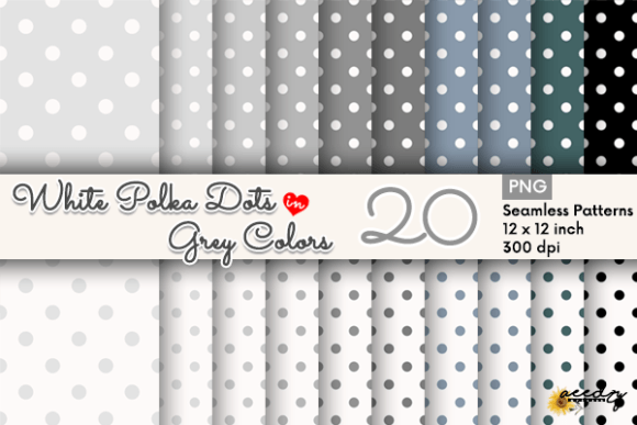 White Polka Dots in Grey: The Ultimate Digital Paper Pack